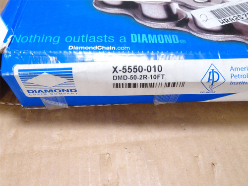 Diamond Chain X-5550-010; Steel Roller Chain #50; 10' Long