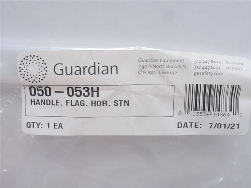 Guardian 050-053H; Stainless Steel Flag Handle For Eyewash