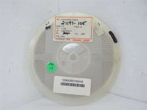 Venkel C1206X7R250-105KNE; Lot-2800 Chip Capacitor; 25V