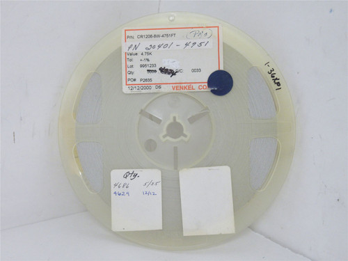 Venkel CR1206-8W-4751FT; Lot-4500 SMD Resistor; 1/8W