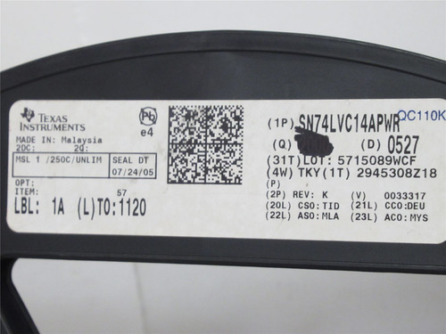 Texas Instruments SN74LVC14APWR; Lot-1250 IC Inverter  6CH