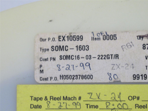 Vishay SOMC1603-222G; Lot-1200 Resisitor Array; 2.2kOhm