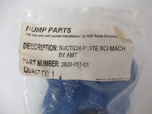 AMT Pump Co 2820-051-01; Pump Suction Plate XCI Mat SealedPkg