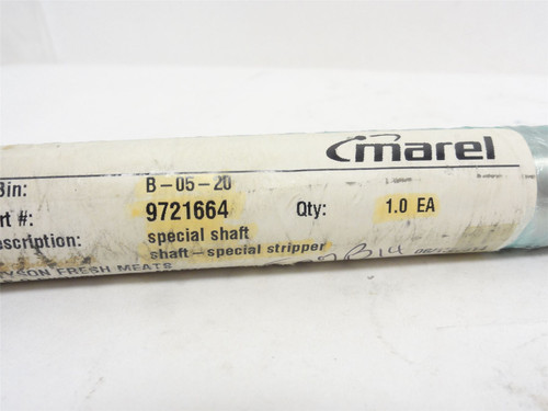 Marel 9721664; Stripper Shaft; SS; 7/8 x 1"OD; 23-3/8" Long