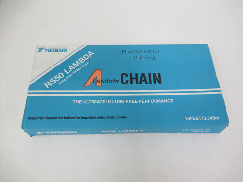 US Tsubaki RS50 Lambda; Roller Chain #50 10'
