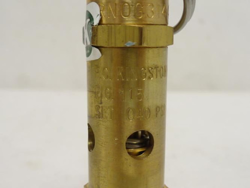 Kingston 115-3/8; Pop Safety Valve; Brass; 3/8 MNPT; Set@040Psi