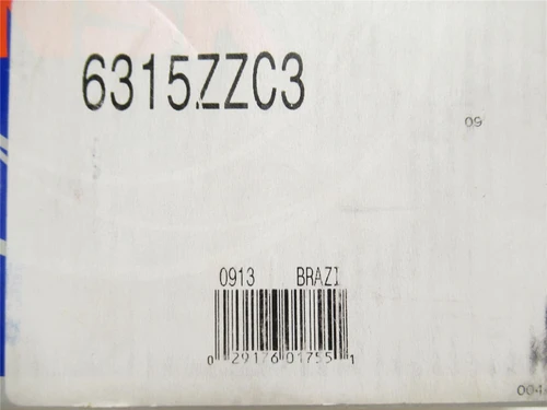 NSK 6315ZZC3; Ball Bearing 75mmID x 160mmOD x 37mm Wide