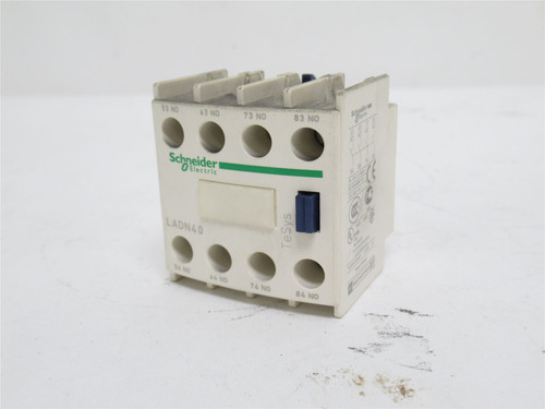 Schneider LADN40; Auxiliary Contact Block; 4P; 600V