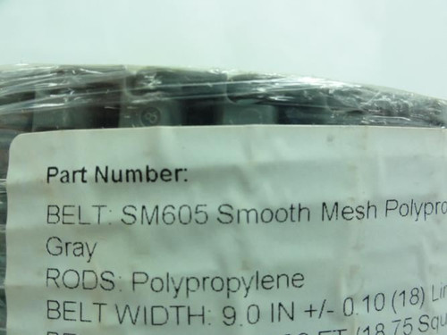 Habisat SM605-10x9; Smooth Mesh Belt; 10' Length; 9" Width