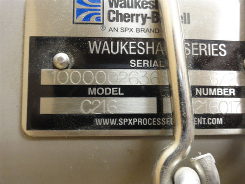 Waukesha C216; SS Centrifugal Pump 10HP 64mmID In; 38mmOut