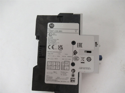 Allen-Bradley 140MT-C3E-B63; Manual Starter 4-6.3AMP 690VAC