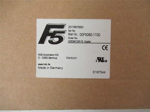 KEB Automation 00F5060-1100;  KeypadF5 Series 5-Digit LED