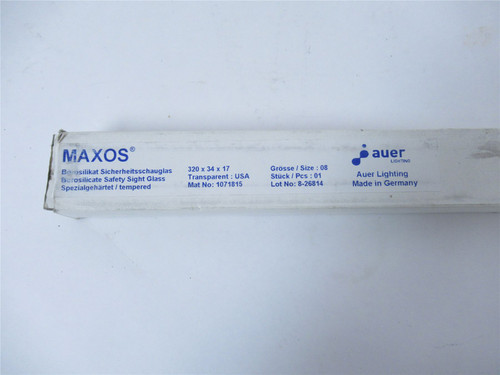 Maxos 320x34x17 Sz 8; Lot-2 Borosilicate Safety Sight Glass