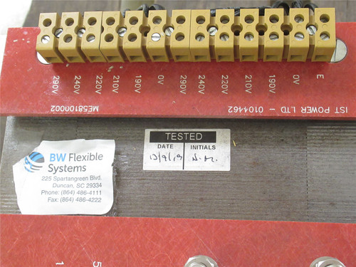 BW Flex Systems ME58100002; Transformer; 500vA;190-290VAC