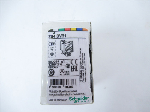 Schneider ZB4BVB1; Switch 22mm; 24VAC/DC; White; LED