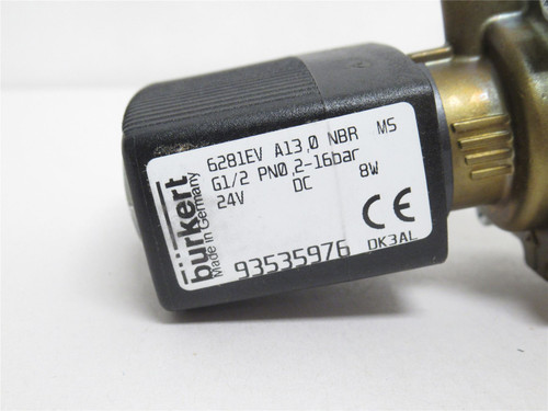 Burkert 93535976; Solenoid Valve; G1/2; 24VDC; 2-16BAR