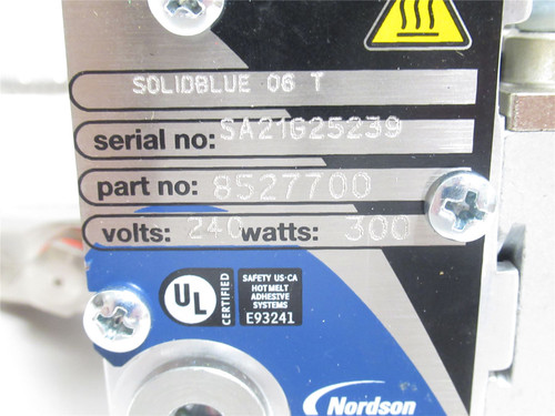 Nordson 8527700; SolidBlue 06-T Glue Gun Assembly 240VAC
