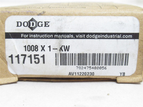Dodge 1008 X 1-KW; Taper Lock Bushing 117151; 1"ID