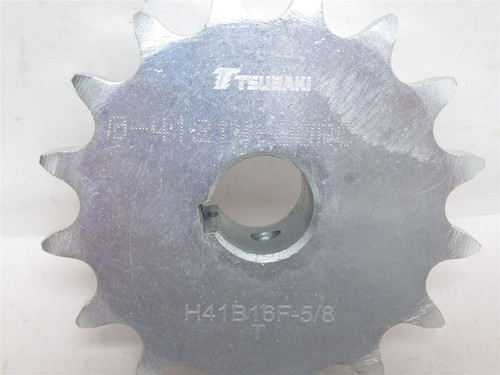 Tsubaki H41B16F-5/8; Hardened Sprocket #41; 16 Teeth; 5/8"ID
