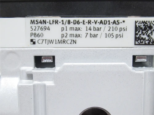 Festo MS4N6FR1/8D6ERVAD1ASWR; Regulator Assy; 210PSI; 1/4NPT
