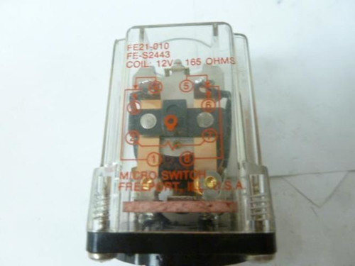 Microswitch FE21-010; Relay; 12V Coil; 165 Ohms