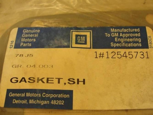 GM 12545731; Sheet Gasket