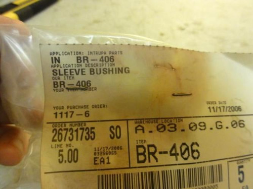 MFG- BR-406; LOT-5; Sleeve Bushing