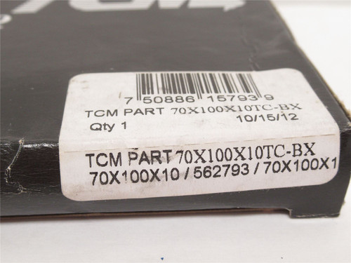 TCM 70X100X10VTF-BX; Oil Seal 70mm ID x 100mm OD x10 Wide mm
