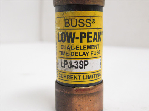 Bussmann LPJ-3SP; Dual Element Time Delay Fuse; 3A; 600VAC
