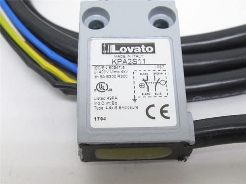 Lovato KPA2S11; Wired Limit Switch; 1-NO; 1-NC; 5A; 400V