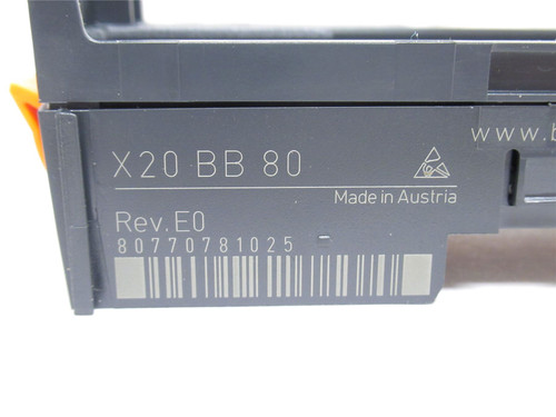 B+R X20BB80; Bus Controller Base Supply Module 24VDC; 10A