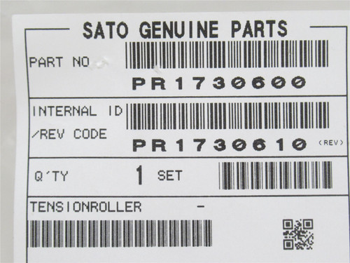 Sato PR1730600; Tension Roller; for SATO M8490SE M8485SE