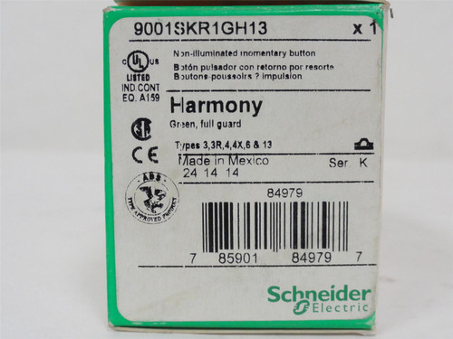 Schneider 9001SKR1GH13; Push Button; 240V; 1NO-1NC; 9001SK