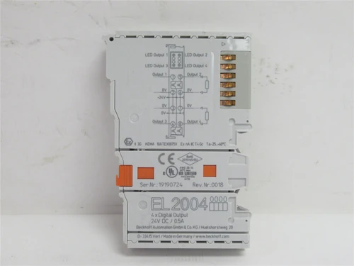 Beckhoff EL2004; Digital Output Terminal; 24VDC; 0.5A