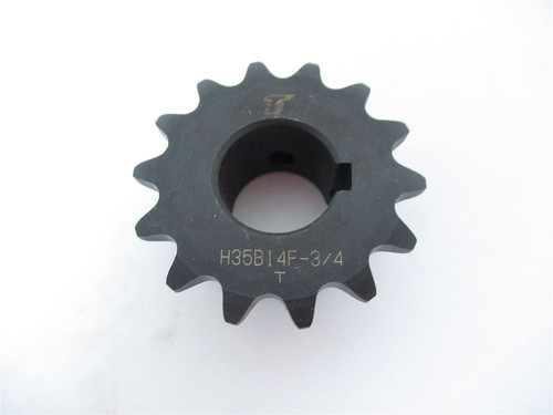 US Tsubaki H35B14F-3/4; Sprocket #35 14Teeth 0.750" Bore