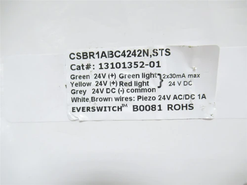 Everswitch CSBR1ABC4242N; Non-Illuminated Switch 13101352-01