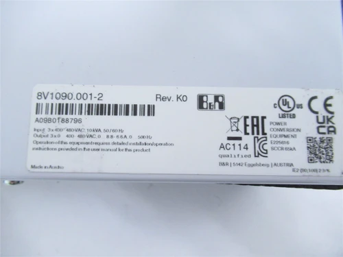 B+R 8V1090.001-2; Acopos 1090 Servo Drive 3-phase 4KW
