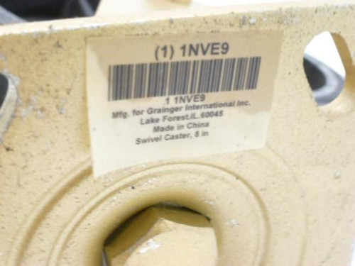 MFG- 1NVE9; Swivel Caster; 8" 500 Lb