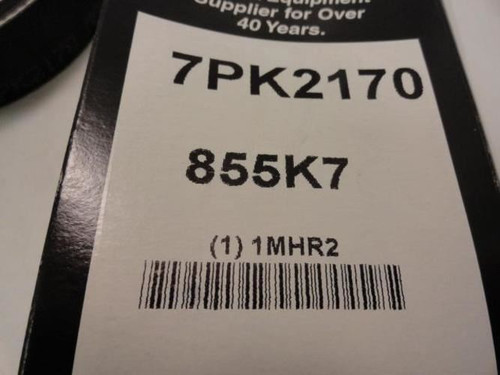 Bando 7PK2170; Serpentine Belt 855K7; 7-ribs 85.5"L; 1MHR2