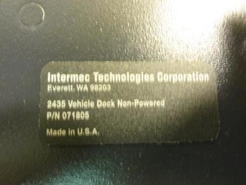 Intermec 71805; Vehicle Dock Non-Powered