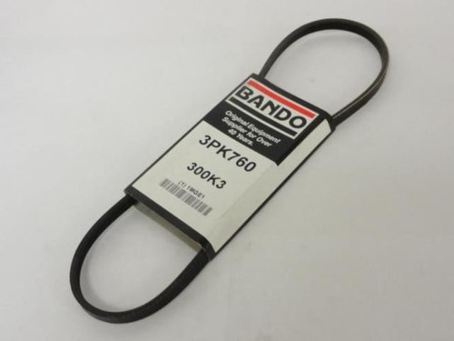 Bando 3PK760; Serpentine Belt 300K3; 3-ribs 30.0"L; 1MGE1