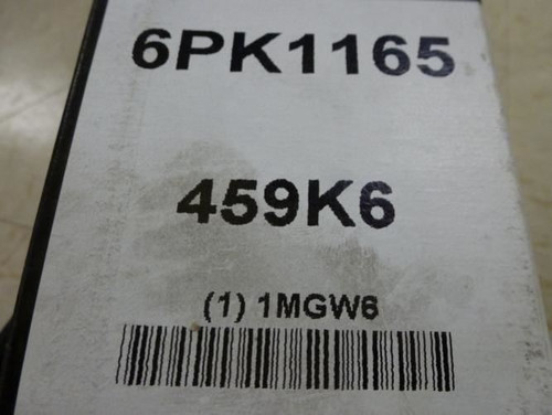 Bando 459K6; Serpentine Belt 6PK1165