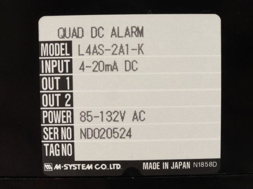 M-System L4AS-2A1-K; Plug-In Signal Conditioner 4-20mA DC