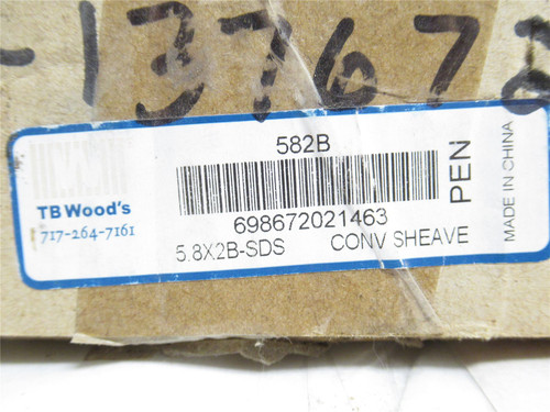 TB Woods 582B; Bushed V-Belt Pulley; 2Gr; 6.15"OD