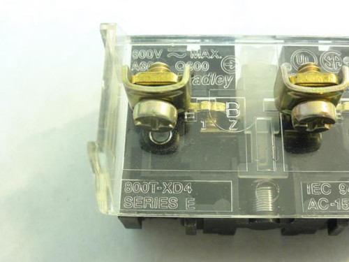 Allen-Bradley 800T-XD4; Contact Block; 1NC; 600VAC; Series E