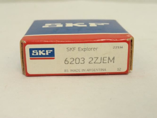 SKF 6203-2ZJEM; Ball Bearing 17mm ID x 40mm OD x 12mm Width