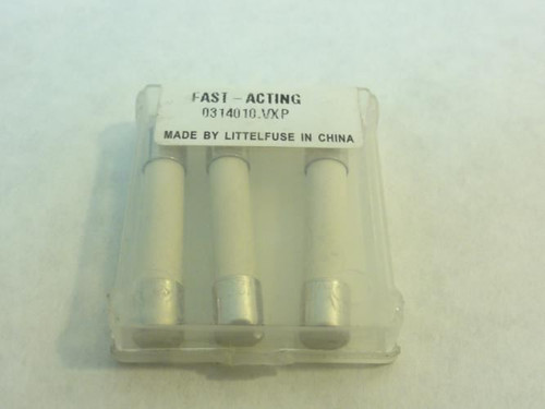 Littelfuse 0314010.VXP; Lot-3 Fuses; 0.1A; 250V