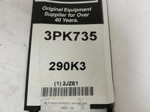 Bando 3PK735; Serpentine Belt; Industry Number 290K3