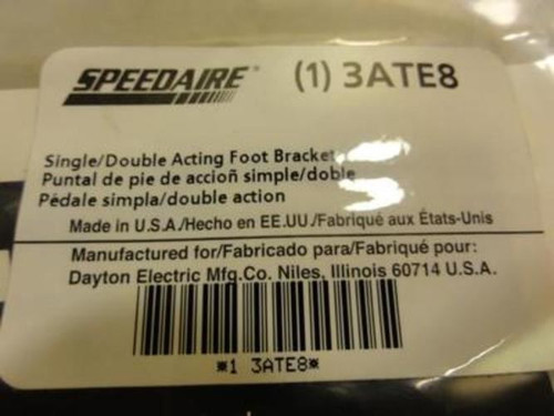 Speedaire 3ATE8; Foot Bracket; 1-3/4(S/D) In Bore; 2.13 OAL