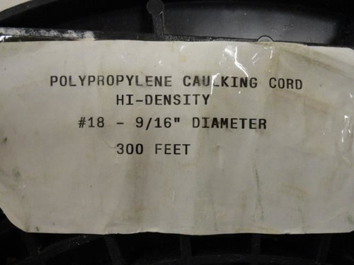 MFG- #18-9/16"; Polypropylene Caulking Cord # 18; Partial Roll